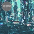 thumbnail image 4 of Cyberpunk Art Pattern Shower Curtain, Fantasy City Waterproof Bath Curtains for Bathroom Decorations, 72 x 72 inches, 4 of 7