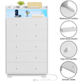 thumbnail image 2 of TYDIMOR Tall Dresser for Bedroom - 5 Large Wooden Drawers, White Chests of Drawers Organizer with Outlets & Synced LED Light, 2 of 6