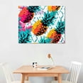 thumbnail image 2 of Orinice Modern Canvas Artwork Retro Geometry Tropical Fruit Pineapple with Leaf Pattern Canvas Wall Art for Living Room Bedroom Home Décor Ready to Hang  20×16in 20x16in, 2 of 3