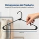 thumbnail image 2 of Ganchos de Plastico Premium SereneLife, Antideslizantes, Ahorradores de Espacio, Duraderos y Resistentes, para Camisas, Suéteres, Sudaderas, Abrigos, Pantalones y Vestidos, Negro, Pack 150, 2 of 7