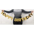 thumbnail image 2 of Inkdotpot Ready To Hang Happy Birthday Bunting Pre Strung Birthday Decoration Metallic Gold Bunting Banner Flags, 2 of 5