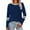 Dark Blue, variant on Womens Tops Long Sleeve Round Neck Striped Color Block Tunic Tops Casual Loose Fit Comfortable Soft Basic Tee Blouse