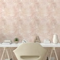 thumbnail image 2 of Ambesonne Botanical Peel & Stick Wallpaper for Home, Monochrome Palm Leaves, 13"x72", Blush Pale Rose Beige, 2 of 5