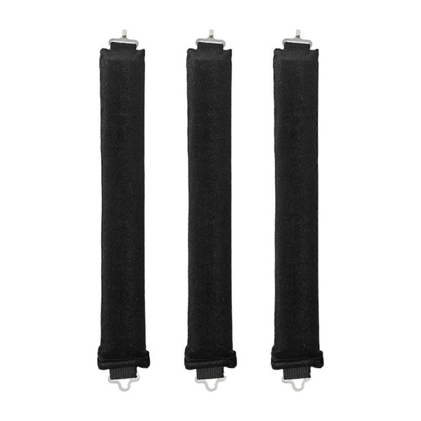 Rizadores sin calor para cabello largo, set de peinado de ondas nocturnas, paquete de 3 piezas, color negro.