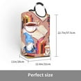 thumbnail image 3 of Picia Gnomes Books Tea Cups Laundry Basket With Handles Laundry Hamper Toys Storage Organizer Foldable Bucket Washing Bin Dirty Clothes Bag For Home Bathroom Bedroom Dorm, 3 of 6