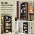 thumbnail image 6 of SinCiDo Tall Arched Bathroom Storage Cabinet with Adjustable Shelves, 5-Tier Bathroom Cabinet for Bathroom, Kitchen, Living Room, Brown, 6 of 7