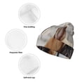 thumbnail image 3 of Disketp Cute Bulldogs Apply Winter Beanie for Men Women Beanie Knit Hat Cuffed Cap Beanie Knit Chunky Snow Cap, 3 of 6