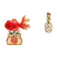 thumbnail image 1 of Estatua de Feng Shui chino, escultura de resina, figura decorativa, adorno de carpa koi dorada, artesanía artística única en resina, ideal para de, 1 of 8