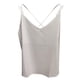 thumbnail image 4 of Camiseta de seda satinada para mujer: cuello en V, tirantes finos, blusa sin espalda, poliéster, para ropa informal y de dormir, 4 of 6