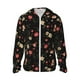 thumbnail image 1 of Fotbe Red White Flowers Chaqueta con Protección Solar UPF 50+ para Hombre y Mujer, Camisa con Capucha y Bolsillos-XX-Large, 1 of 7