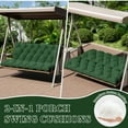 thumbnail image 6 of Snubbull Swing Replacement Cushion, Outside Bench Cushion with Backrest, 2-3 Seater Cushion with 6 Ties for Outdoor Furniture, 60 x 40 x 5 Inches Porch SwingCushion Garden Bench, Green, 6 of 7