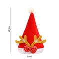 thumbnail image 3 of Adornos navideños, divertidos gorros navideños con reno para niños, gorro de Papá Noel, gorro navideño de reno, gorro rojo grueso de Papá Noel para recién nacidos, gorro de asta para niño y niña., 3 of 8