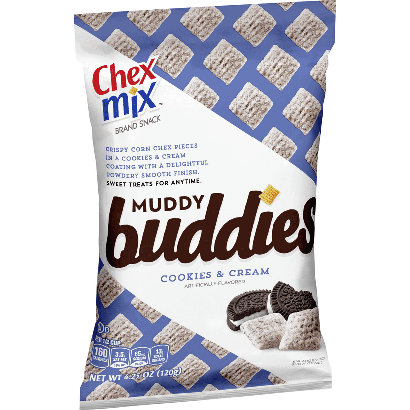 Chex Mix Muddy Buddies, Cookies and Cream Snack Mix, 4.25 oz Walmart