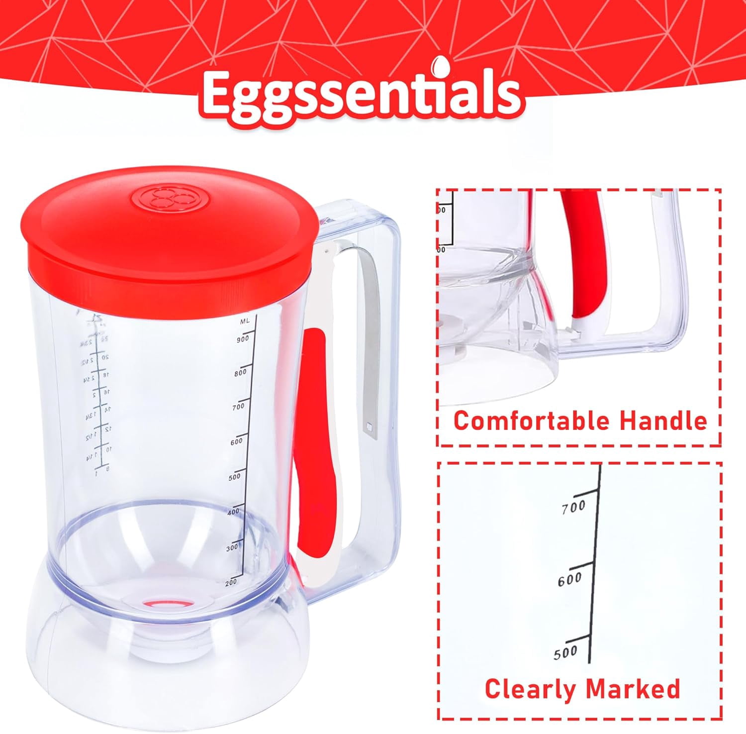 Egg Poacher Pan with Batter Dispenser - Nonstick Stainless Steel Cooker for Perfect Poached Eggs and Pancakes