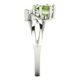thumbnail image 3 of 0.87 ctw 3 Stone Anniversary Ring for Women | Round Cut Natural Peridot | Hyperallergenic Solid 18K White Gold, 3 of 5