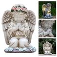 thumbnail image 2 of Mosiee Solar Powered Angel Garden Statue, Praying Angel, Outdoor Garden Decoration, 2 of 8