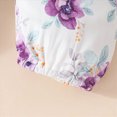 thumbnail image 3 of Cdudpw Newborn Baby Girl Clothes Ruffle Romper Floral Pants Headband Set(Z123-Light Purple), 3 of 8