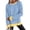Blue-#006, variant on Women's Scalloped Sweatshirt Striped Crewneck Long Sleeve Pullover Color Block Scalloped Hem Tops Casual Loose Fit Y2k Trendy Outfits,Cyan 2XL