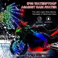 thumbnail image 3 of Kit de tira de LED RGB para motocicleta 12 Uds. luces decorativas impermeables con Control remoto RF, 3 of 9