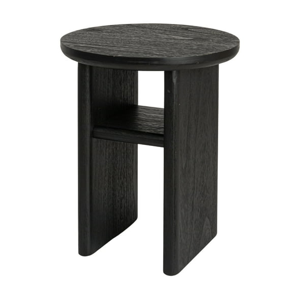 Creative Co-Op Sturdy Firwood Side Table, Black