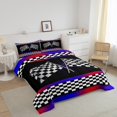 thumbnail image 3 of Erosebridal Race Gamer Bedding Toddler Comforter Set, Racing Car Down Comforter, Geometry Stripes Decor, Lightweight 2 Pieces, 3 of 8