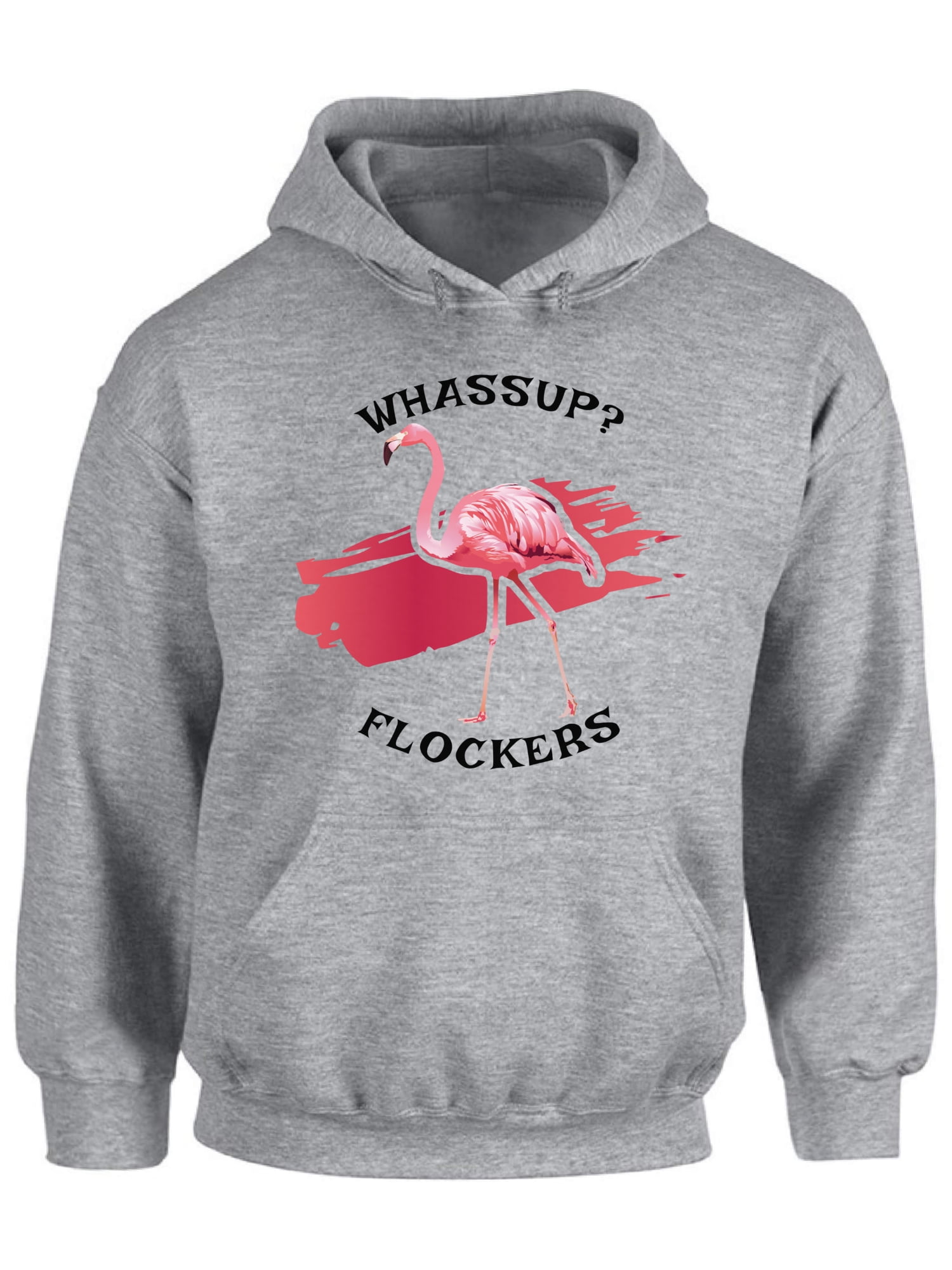 Awkward Styles Whassup Flockers Hooded Sweatshirt Pink Flamingo Hoodie