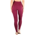 thumbnail image 2 of ToBeInStyle Women's Medium Weight Classic Breathable Cotton Legging - Burgundy - 3X-Large, 2 of 5