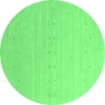 thumbnail image 1 of Ahgly Company Indoor Round Solid Emerald Green Modern Area Rugs, 8' Round, 1 of 4