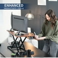 thumbnail image 5 of VIVO Dark Walnut Height Adjustable 36" Standing Desk Monitor Riser, Black Frame, 5 of 9