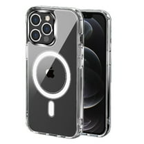 For Apple iPhone 11 Pro Max Clear Magnetic Case with Built-in Magnets Compatible with MagSafe Slim Soft TPU Bumper Cover ,Xpm Phone Case [ Transparent ]