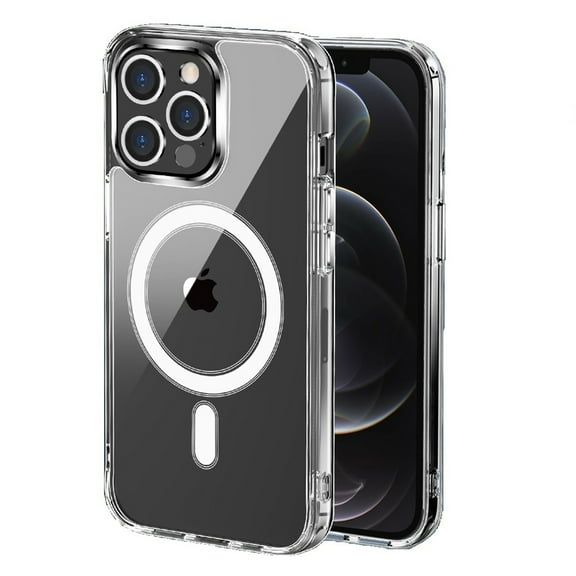 For Apple iPhone 11 Pro Max Clear Magnetic Case with Built-in Magnets Compatible with MagSafe Slim Soft TPU Bumper Cover ,Xpm Phone Case [ Transparent ]