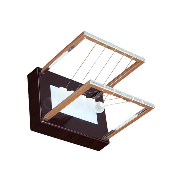 Yuarrent Bola de péndulo de brillante, cuna de Newton, bolas de cristal iluminadas con LED, adornos de escritorio para decoración del hogar y el Decoración del hogar negro Yuarrent HA046820-02