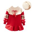 thumbnail image 2 of KYAIGUO Toddler Baby Girl Sweater Dress Toddler Sleeve Knitted Skirt Toddler Girls Christmas Dress 9M-6T, 2 of 7