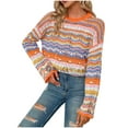 thumbnail image 2 of AOOCHASLIY Clearance Sweaters Fashion Women Long Sleeve Style Loose Sweaters Ladies Printed Tops, 2 of 5