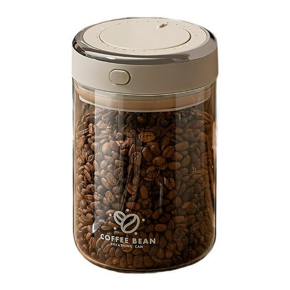 Airtight Vacuum Coffee Canister - 1100/1700Ml Glass Storage For Freshness