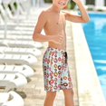 thumbnail image 6 of Cauagu Colorful Donuts Print Swim Trunks for Men,Youth Boys Swim Shorts Compression Liner Beach Shorts Boys' Swimming Shorts 7-20 Years Bathing Suit-Small, 6 of 7