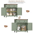 thumbnail image 7 of Homfa Farmhouse Buffet Sideboard with Drawer, Coffee Bar with Adjustable Shelf for Kitchen Dining Room Entryway, Green, 7 of 7