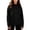 *Black, variant on Women's Zip Long Sleeve Hooded Jacket,Casual Hoodie Coat with Pockets for Outdoor Daily Wear ,Women's Plus S
