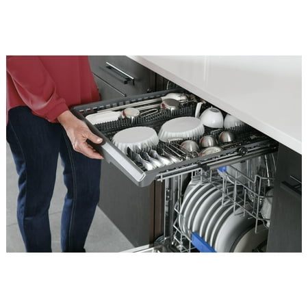 GE Profile - Top Control Smart Built-In Stainless Steel Tub Dishwasher with 3rd Rack and Microban, 42dBA - Stainless Steel