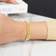 thumbnail image 5 of JeenMata Pulsera de eslabones cubanos amarillos para hombre - Joyería de lujo, 5 of 6