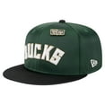 thumbnail image 3 of Men's-New Era  Hunter Green/Black Milwaukee Bucks Throwback Satin Vintage Pin Two-Tone 59FIFTY Fitted Hat, 3 of 6