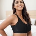 thumbnail image 4 of AWZXDE Women Comfort Back Support Plus Size Shiny Sleeveless Tank Top Wireless High Support Bra For Shaping Black, 4 of 6