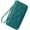 Green, variant on Wallet for Women RFID ladies Credit Card Wallet Bifold Travel Wristlet Long Purse Embossed Flowers Leather