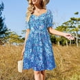 thumbnail image 2 of Falling blue-pink Sakura Cherry Blossom petals Sleeveless Dress dresses for womens 2024 cocktail dresses, 2 of 6