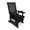 Black, variant on Innovaze Wooden Patio Glider for One Person with Cupholders, High Backrest and Deep Contoured Seat, Solid Fir Wood (Teak Tone)