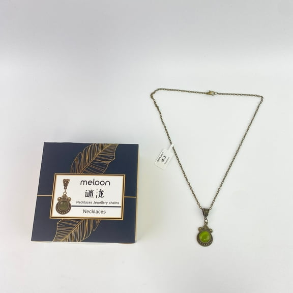 meloon Necklaces Jewellery chains,Worry Stone Necklace Amethyst Tiger Eye Colors Pendant for Women Handmade Jewelry