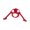 Red, variant on Durable Red Plastic Circular Support Bracket for Home Improvement and DIY Projects, Easy Installation, Versatile Use