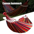 thumbnail image 5 of Double Camping Hammock - Outdoor Portable Cotton Hammock with Two Anti Roll Balance Beam, Max 500 lbs Weight Capacity,Perfect for Camping, Hiking, and Travel - Red, 5 of 7