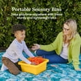 thumbnail image 3 of ECR4Kids Stackable Square Bins with Non-Snap Lids, Multipurpose Organization, Yellow, 2-Pack, 3 of 9