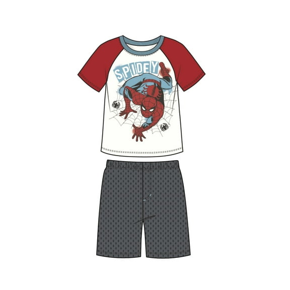 Spiderman White Short Set Boys